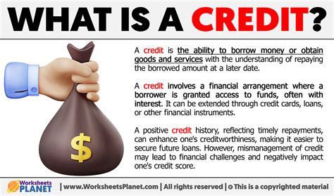 crédit definition.